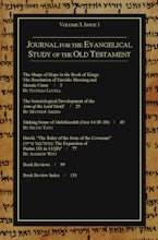 Journal for the Evangelical Study of the Old Testament, 3.1