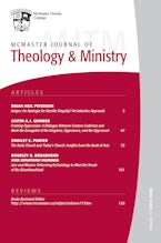 McMaster Journal of Theology and Ministry: Volume 17, 2015–2016