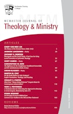McMaster Journal of Theology and Ministry: Volume 18, 2016–2017