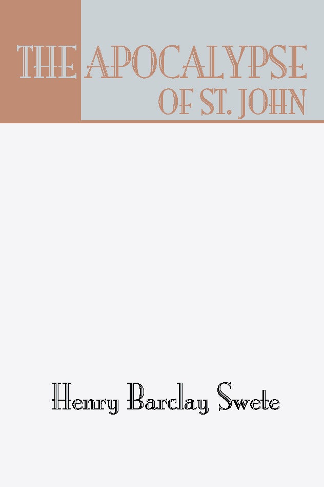 The Apocalypse of St. John- Wipf and Stock Publishers