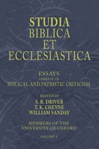 Studia Biblica et Ecclesiastica, 5 Volumes