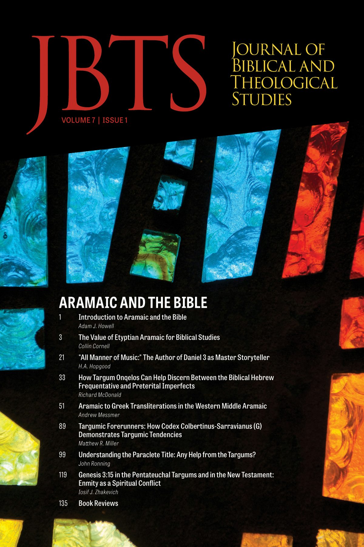 Journal Of Biblical And Theological Studies, Issue 7.1- Wipf And Stock ...