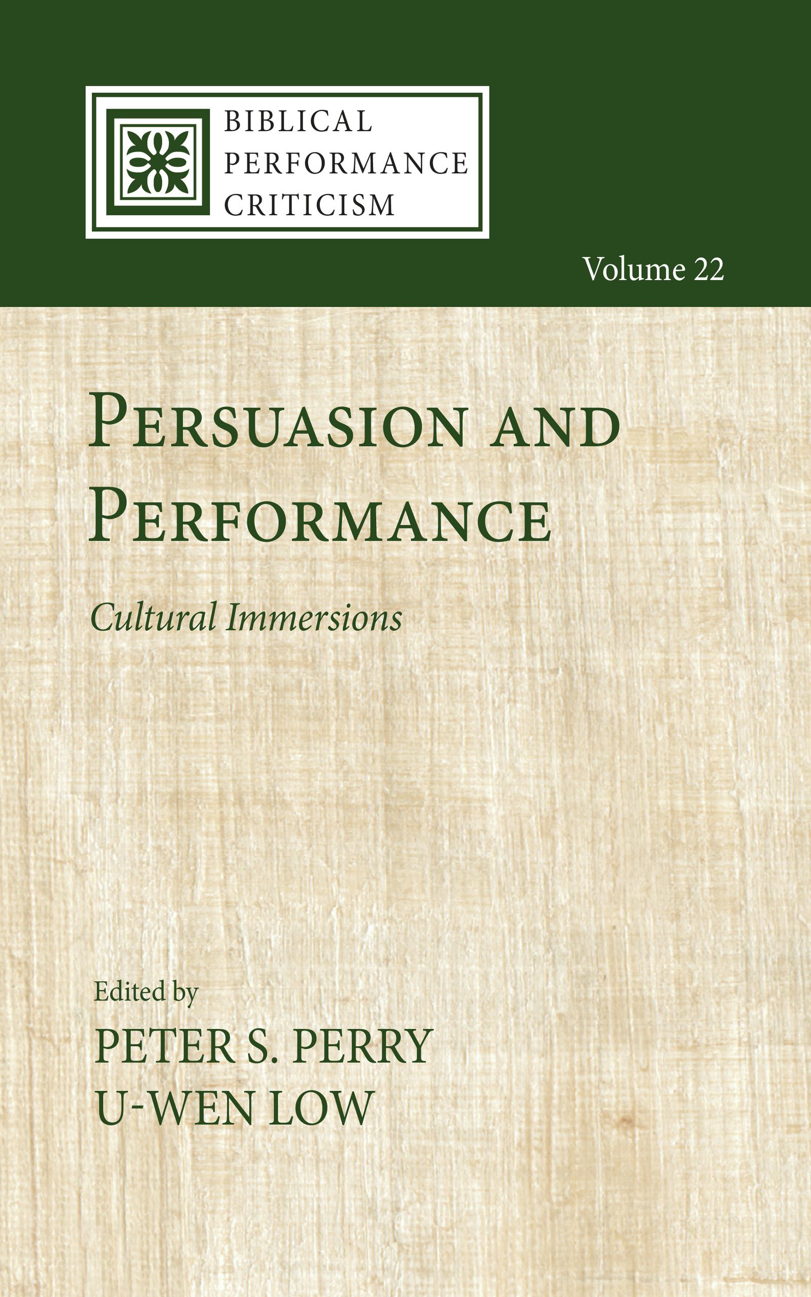Persuasion and Performance- Wipf and Stock Publishers